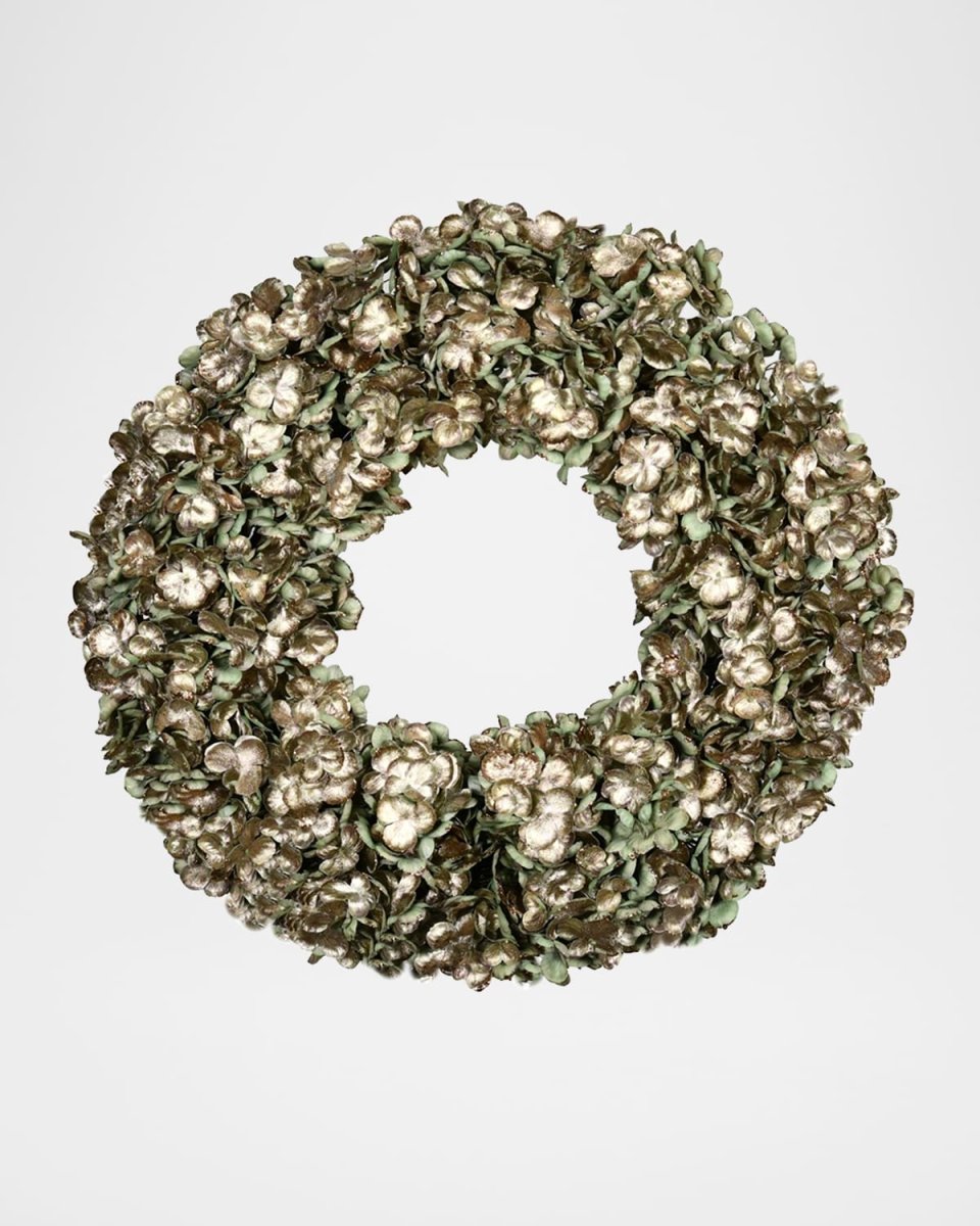Glitter Hydrangea 24" Wreath